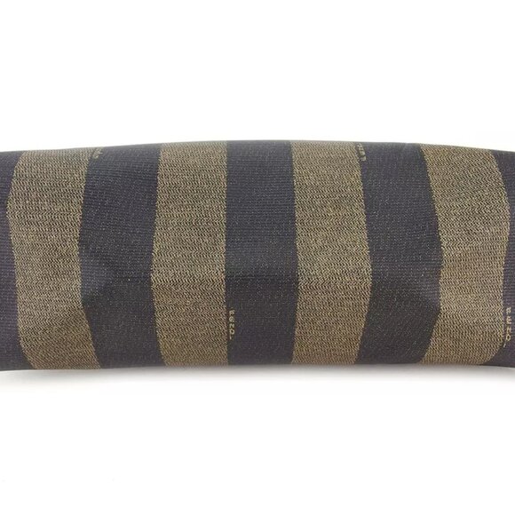 FENDI pouch pecan beige PVC ?~ leather Authentic - Picture 5 of 8